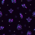 Vector repeating botanical background. Leaves surface design.